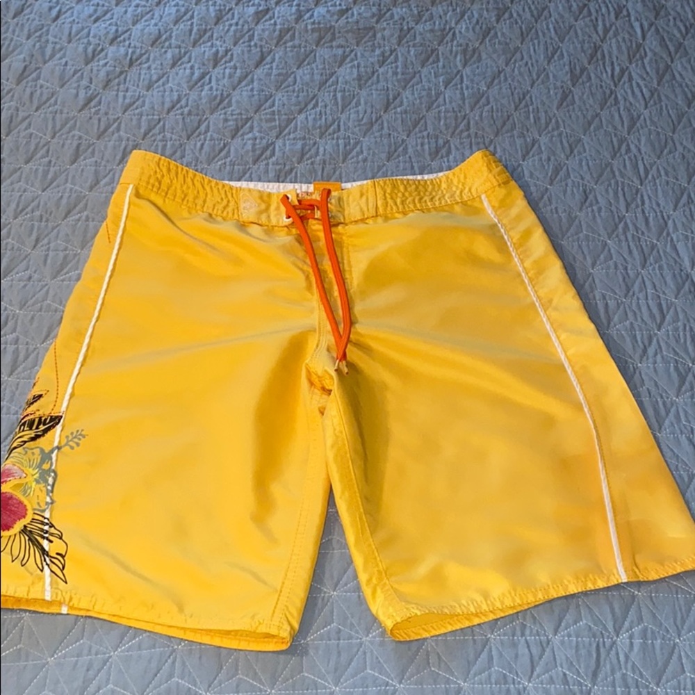 ROXY Yellow and Orange board shorts Size 5